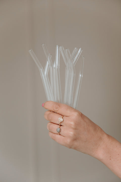 Glazen rietjes 10 stuks